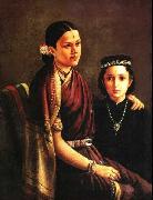 Raja Ravi Varma Mrs. Ramanadha Rao oil